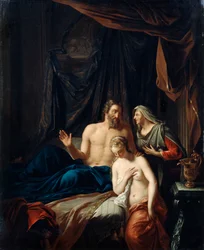 Sara presentando a Agar a Abraham, finales del siglo XVII principios del XVIII