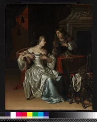 El sirviente de Tancredo presentando el corazón de Guiscard en una copa dorada a Guismond, 1675