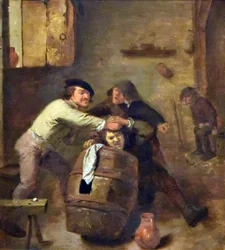Adriaen Brouwer (ca.1605-before1feb1638) Dos campesinos combatientes MOU Oudenaarde 13-12-2018