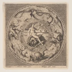 Tetis sobre una concha, de un conjunto de diseños para láminas (Fonds de Coupe)