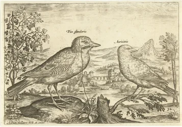 Dos pájaros en un paisaje Pájaros (título de la serie) Avium Vivae (título de la serie)
