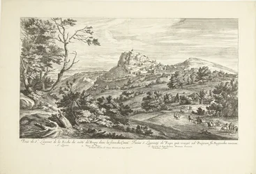 Gezicht op Saint Laurent de la Roche Vista de St. Laurent de la Roche desde la costé du Bourg en el Franche Comté (título sobre el objeto)