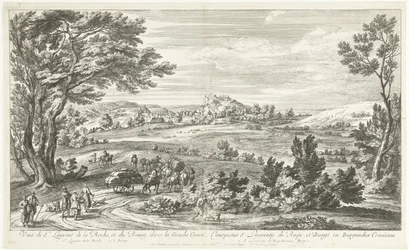 Gezicht op Saint Laurent de la Roche Vista de St. Laurent de la Roche y Bourg en el Franche Comté (título sobre el objeto)