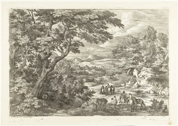 Paisaje con cazadores de camino a casa, un castillo en la distancia
Paisaje con cazadores (título de la serie)