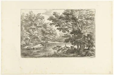 paisaje con un lago