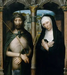 Cristo coronado de espinas Ecce Homo, y la Virgen Dolorosa, ca. 1530-40