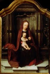La Virgen y el Niño entronizados