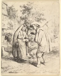 Hombre hablando con una mujer, 1610-85