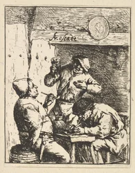 Cantante de pie entre dos fumadores, 1610-85