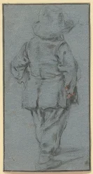 Niño de pie desde atrás