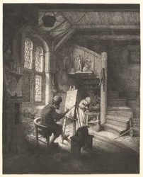El pintor en su estudio, ca. 1667