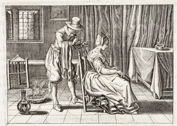 Aplicando sanguijuelas, ilustración de 