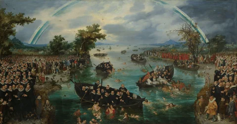 La pesca de almas: alegoría del celo de las distintas religiones durante la Tregua de los Doce Años entre la República neerlandesa y España
