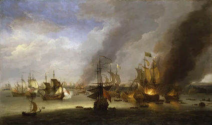 Destrucción del "Soleil Royal" en la batalla de La Hogue, 23 de mayo de 1692, hacia 1700 (óleo)