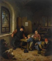 Holandés: Maestro con alumnos Aula escolar