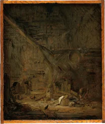 Interior de un granero