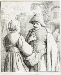 Hombre y mujer conversando