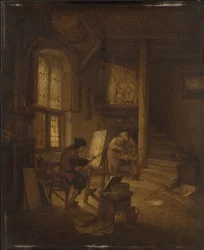 Pintor en su estudio