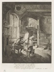 Pintor en su estudio