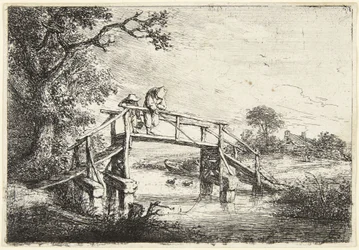 Los pescadores con caña