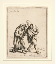 la pareja caminando
