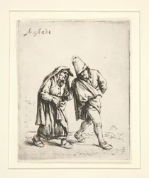 la pareja caminando