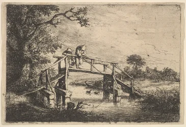 Dos pescadores en un puente, 1647