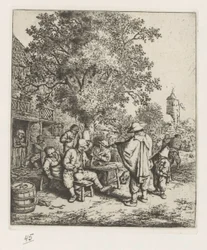 Violinista y joven lira