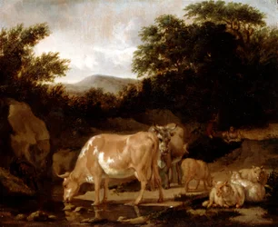 Vacas y Ovejas en un Bosque