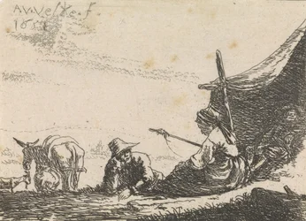 Figuras junto a una tienda, 1653