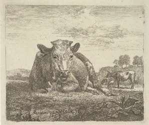 Vaca Recostada, de Animales Diferentes, 1657