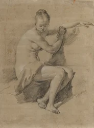 Desnudo femenino sentado, c.1660-70
