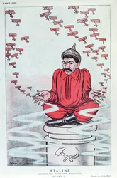 Caricatura de Stalin de la revista francesa «Fantasio», hacia 1930