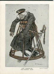 Fantasio, ca. 1916_6_1 - Ilustración de A Barrere (1874-1931): Guerra del 14-18, Alemania Prusia, Verificar fechas - Von Haesler - Senilización