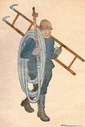 Joseph NOULENS (1864-1944), político francés. Dibujo de Adrien Barrere (1874-1931) para FANTASIO, número 204 del 15 de abril.
