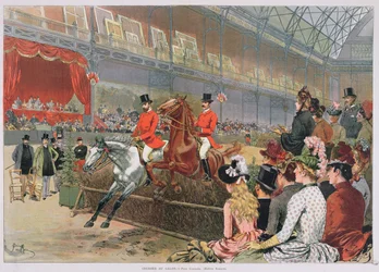 Una carrera de caballos, 1886