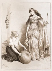 Cenicienta - en “Los cuentos de hadas” de Charles Perrault, ilustraciones de Adrien Marie