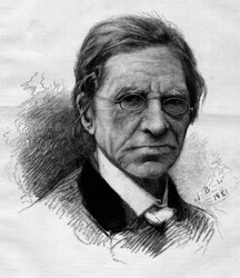 Retrato de Emile Littre (1801-1881), filólogo, médico y político francés. Grabado por Adrien Marie en “The Illustrous World” n°1263 del 11 de junio