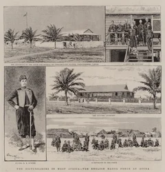 Los Disturbios en África Occidental, la Fuerza Hausa Inglesa en Accra