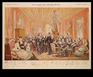 El salón de Victor Hugo, 21 rue de Clichy, ilustración de 