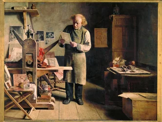 El impresor (pintura sobre lienzo)