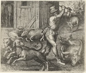 Fábula de un granjero y sus perros