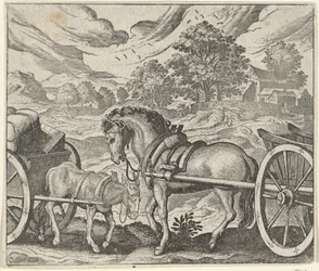 Fábula del burro y el caballo descontentos