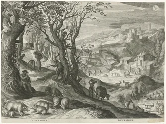 noviembre y diciembre Los doce meses en seis paisajes italianos (título de la serie)