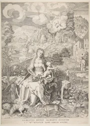 Virgen y Niño en un paisaje, ca. 1597