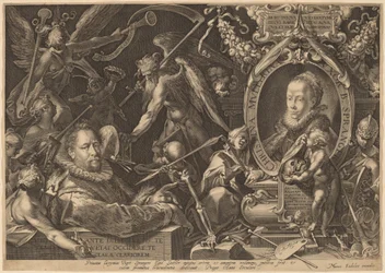 Bartholomaeus Spranger y su difunta esposa Christina Muller