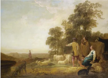 Paisaje con pastores y pastoras