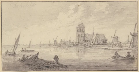 Balsas de madera frente a Dordrecht