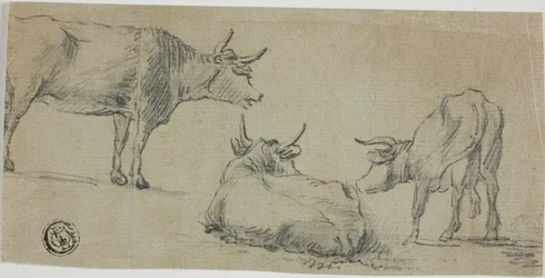 Tres bocetos de vacas