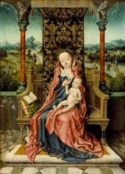 Madonna y el Niño entronizados